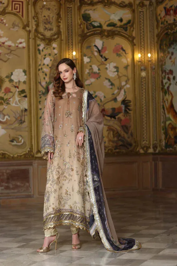 Noor by Saadia Asad Festive 25 Beige Chiffon – view 1 – Poshaq