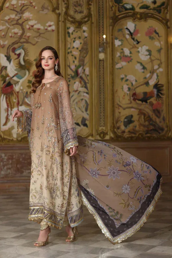 Noor by Saadia Asad Festive 25 Beige Chiffon – view 2 – Poshaq