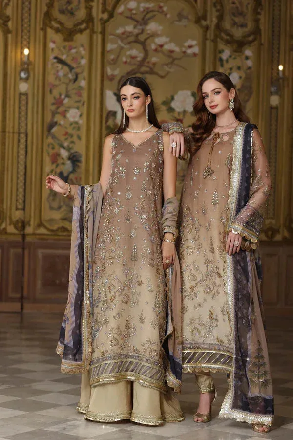 Noor by Saadia Asad Festive 25 Beige Chiffon – view 3 – Poshaq