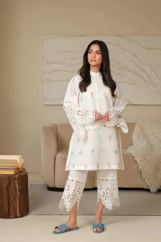 Noor by Saadia Asad Noor Pret 25 White Lawn – view 1 – Poshaq