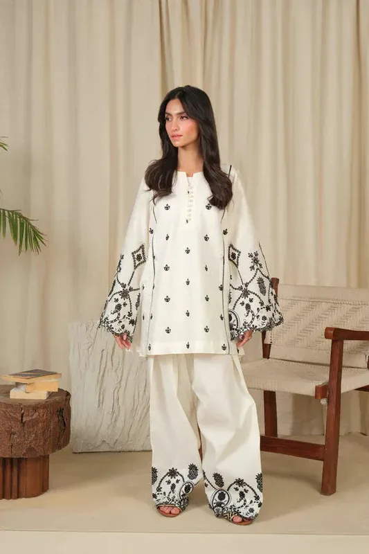 Noor by Saadia Asad Noor Pret 25 White Lawn – view 1 – Poshaq