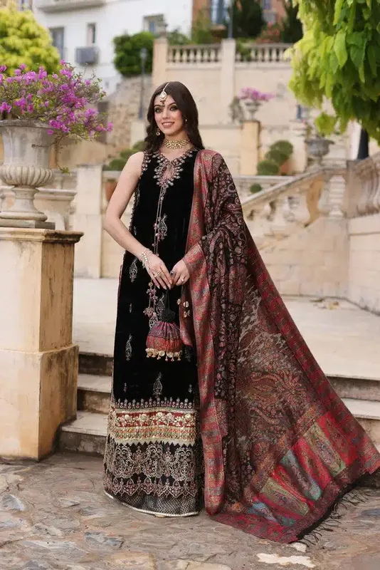 Noor by Saadia Asad Kaani Wedding Formals 23 Velvet – view 1 – Poshaq