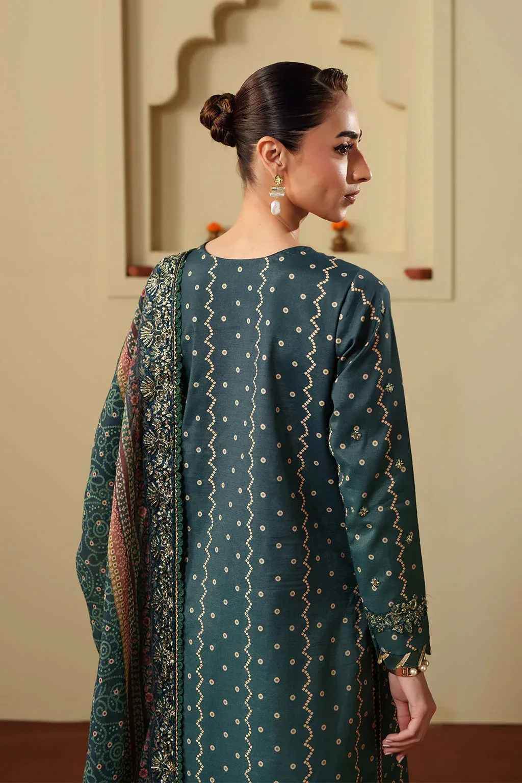 Neeshay New Shagun Dark Green Raw Silk – view 6 – Poshaq