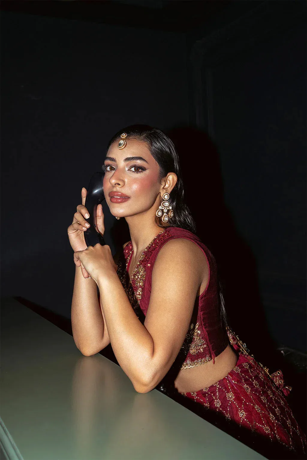 Neeshay Parinaaz Formals Maroon Raw Silk – view 4 – Poshaq