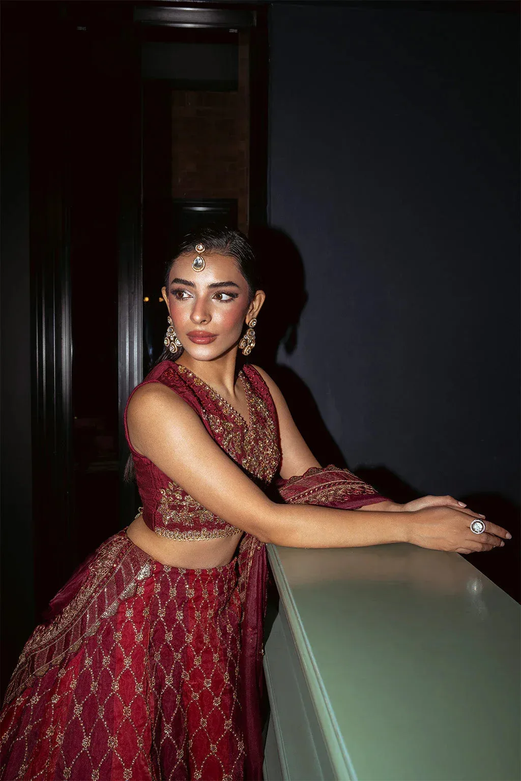Neeshay Parinaaz Formals Maroon Raw Silk – view 5 – Poshaq