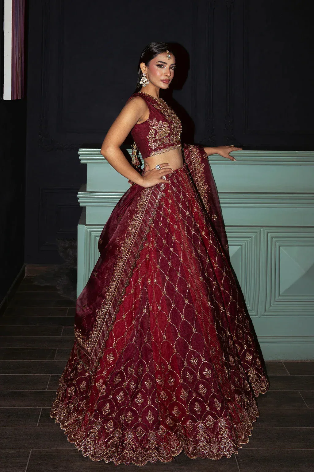 Neeshay Parinaaz Formals Maroon Raw Silk – view 6 – Poshaq
