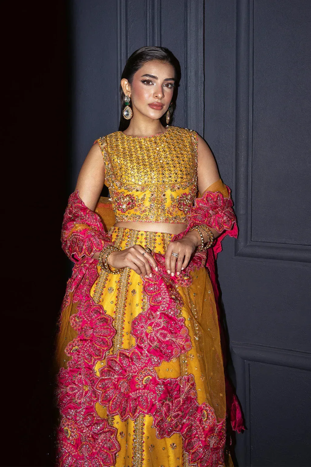 Neeshay Parinaaz Formals Saffron Silk – view 5 – Poshaq