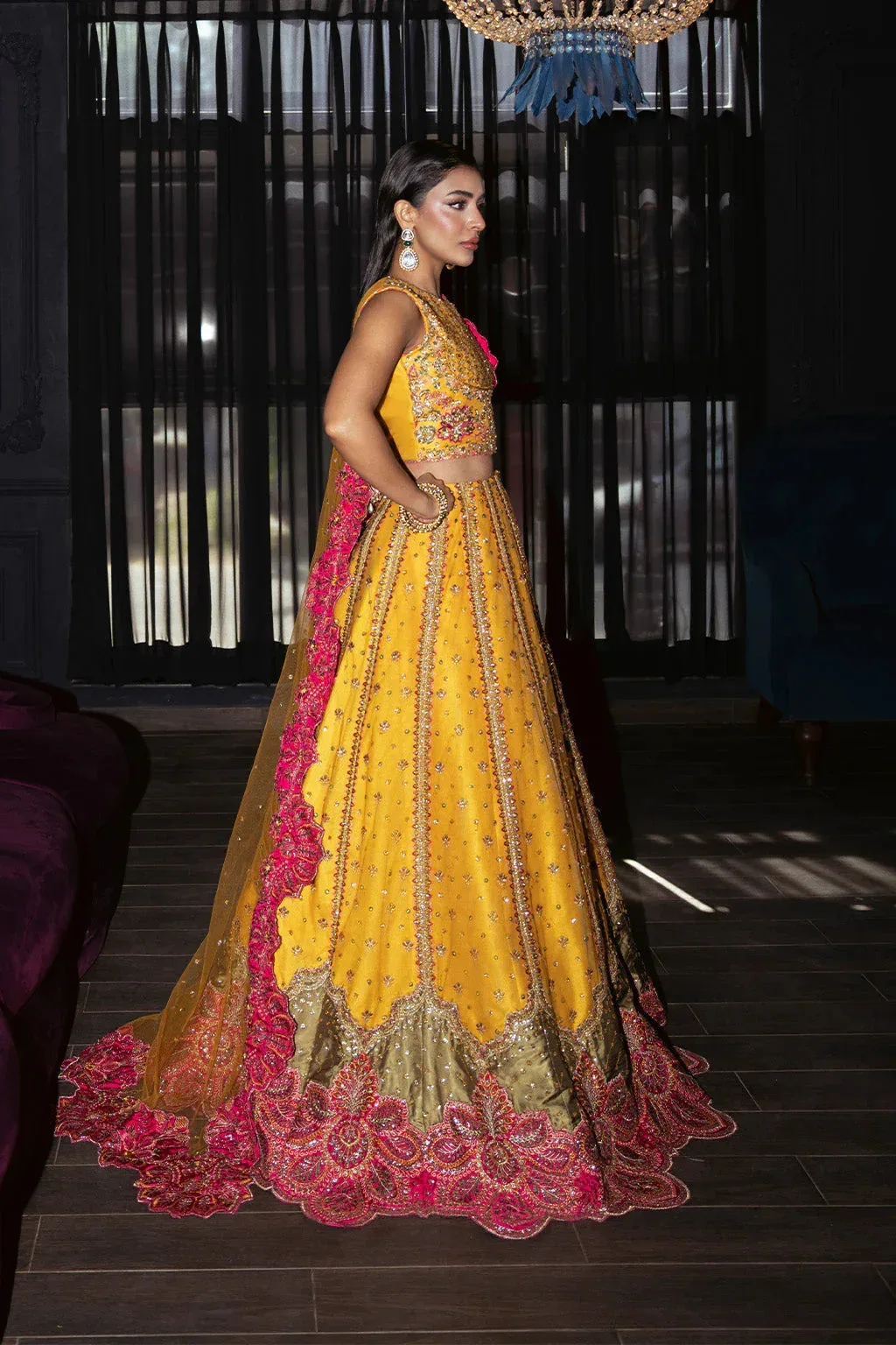 Neeshay Parinaaz Formals Saffron Silk – view 6 – Poshaq