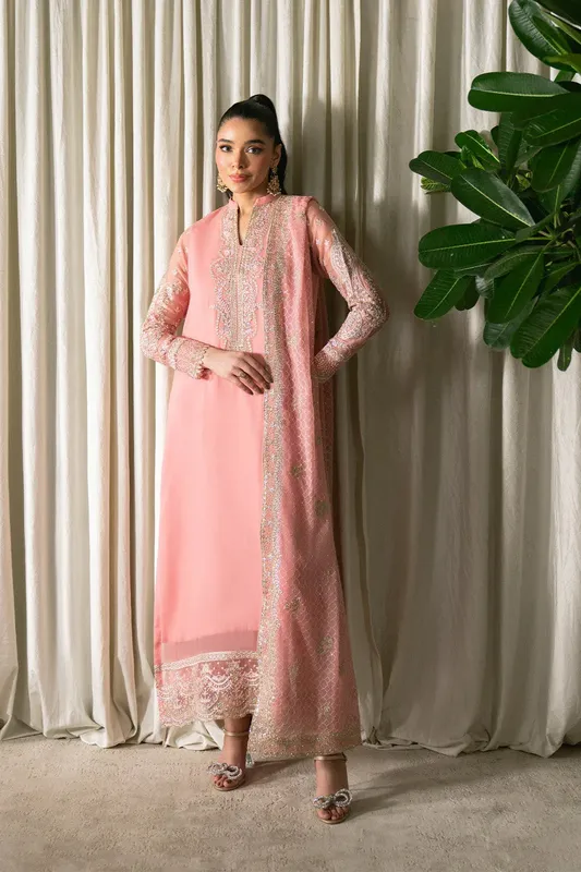 Neeshay Ready to Wear Chiffon Pink Chiffon – view 1 – Poshaq