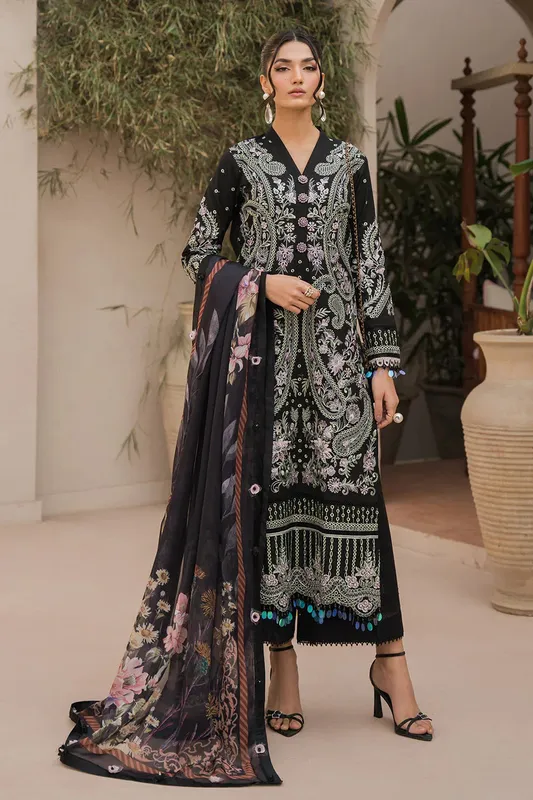 Neeshay Symphony Luxury Lawn 24 Black Cambric – view 1 – Poshaq