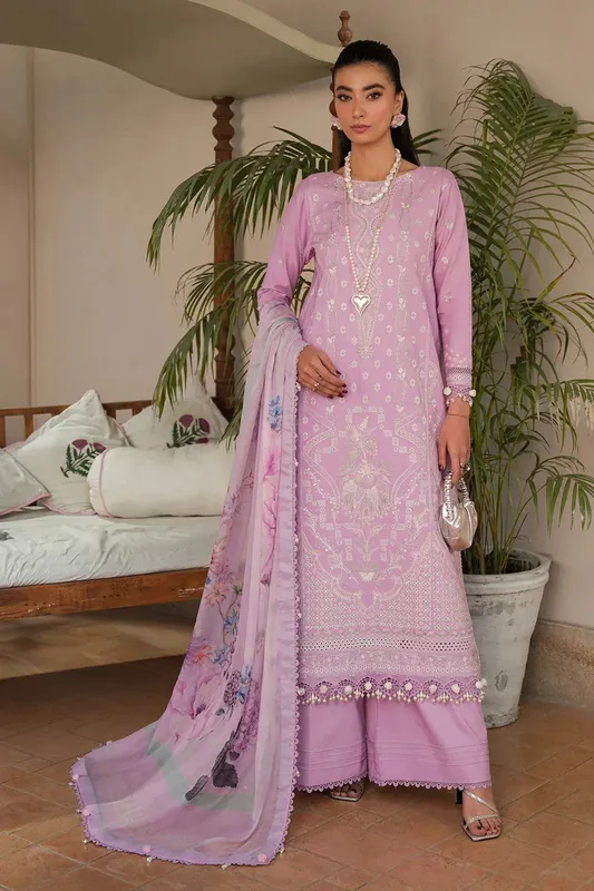 Neeshay Symphony Luxury Lawn 24 Purple Cambric – view 1 – Poshaq