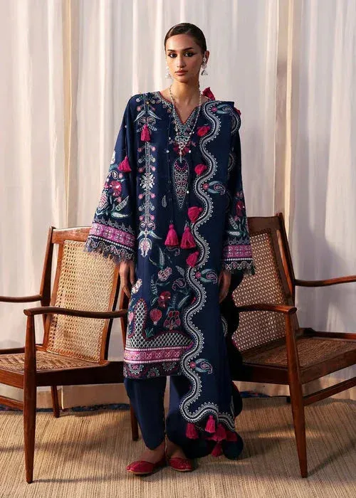 Sadaf Fawad Khan Winter 25 Navy Blue Organza – view 1 – Poshaq