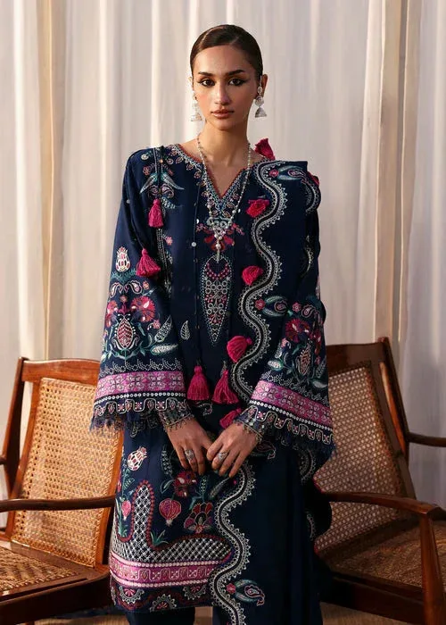 Sadaf Fawad Khan Winter 25 Navy Blue Organza – view 5 – Poshaq