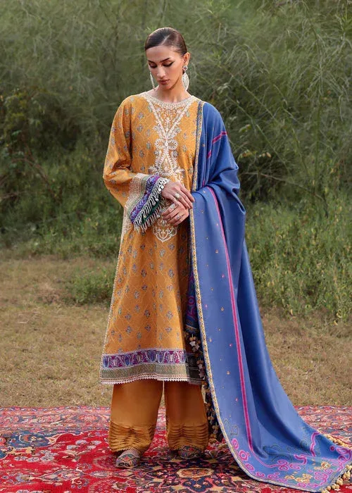 Sadaf Fawad Khan Winter 25 Mustard Organza – view 1 – Poshaq