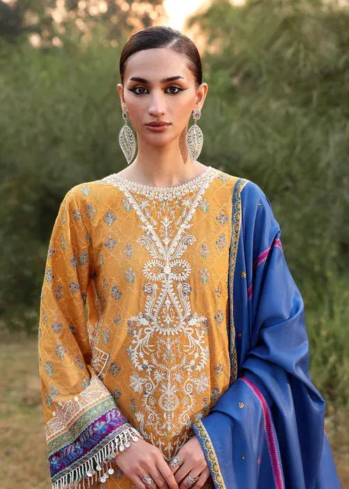 Sadaf Fawad Khan Winter 25 Mustard Organza – view 3 – Poshaq