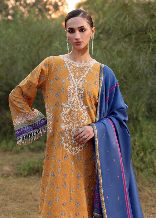 Sadaf Fawad Khan Winter 25 Mustard Organza – view 4 – Poshaq