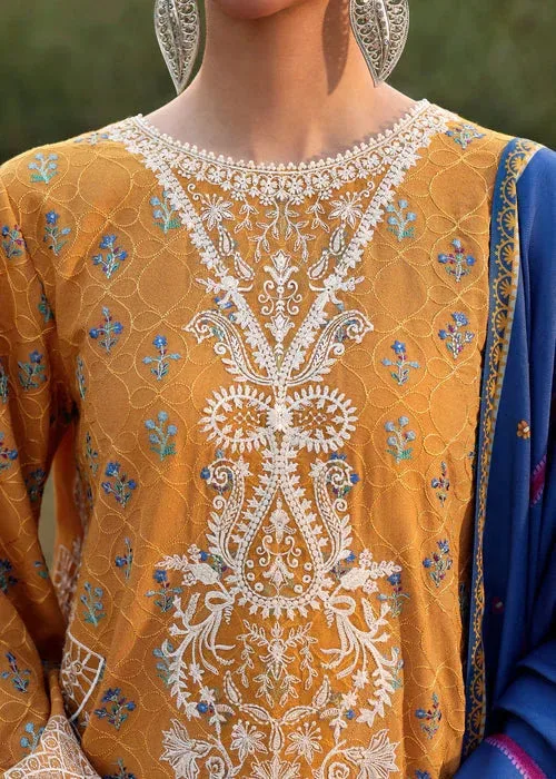 Sadaf Fawad Khan Winter 25 Mustard Organza – view 6 – Poshaq