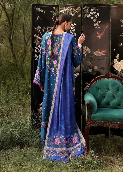 Sadaf Fawad Khan Winter 25 Denium Blue Organza – view 2 – Poshaq