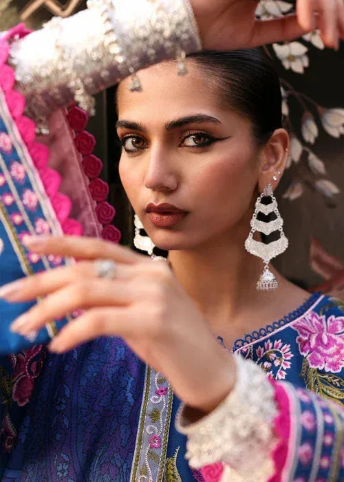 Sadaf Fawad Khan Winter 25 Denium Blue Organza – view 3 – Poshaq