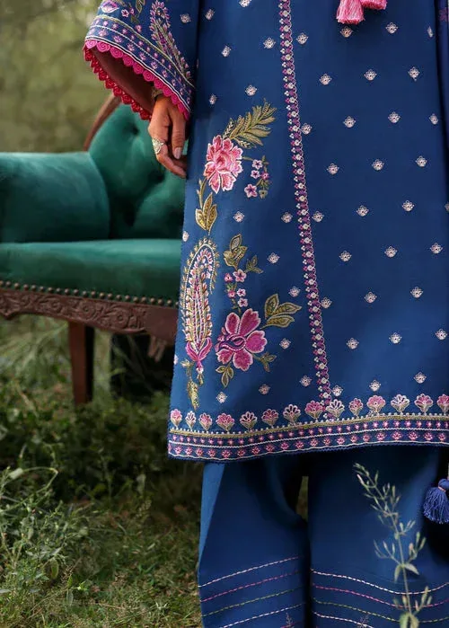 Sadaf Fawad Khan Winter 25 Denium Blue Organza – view 5 – Poshaq
