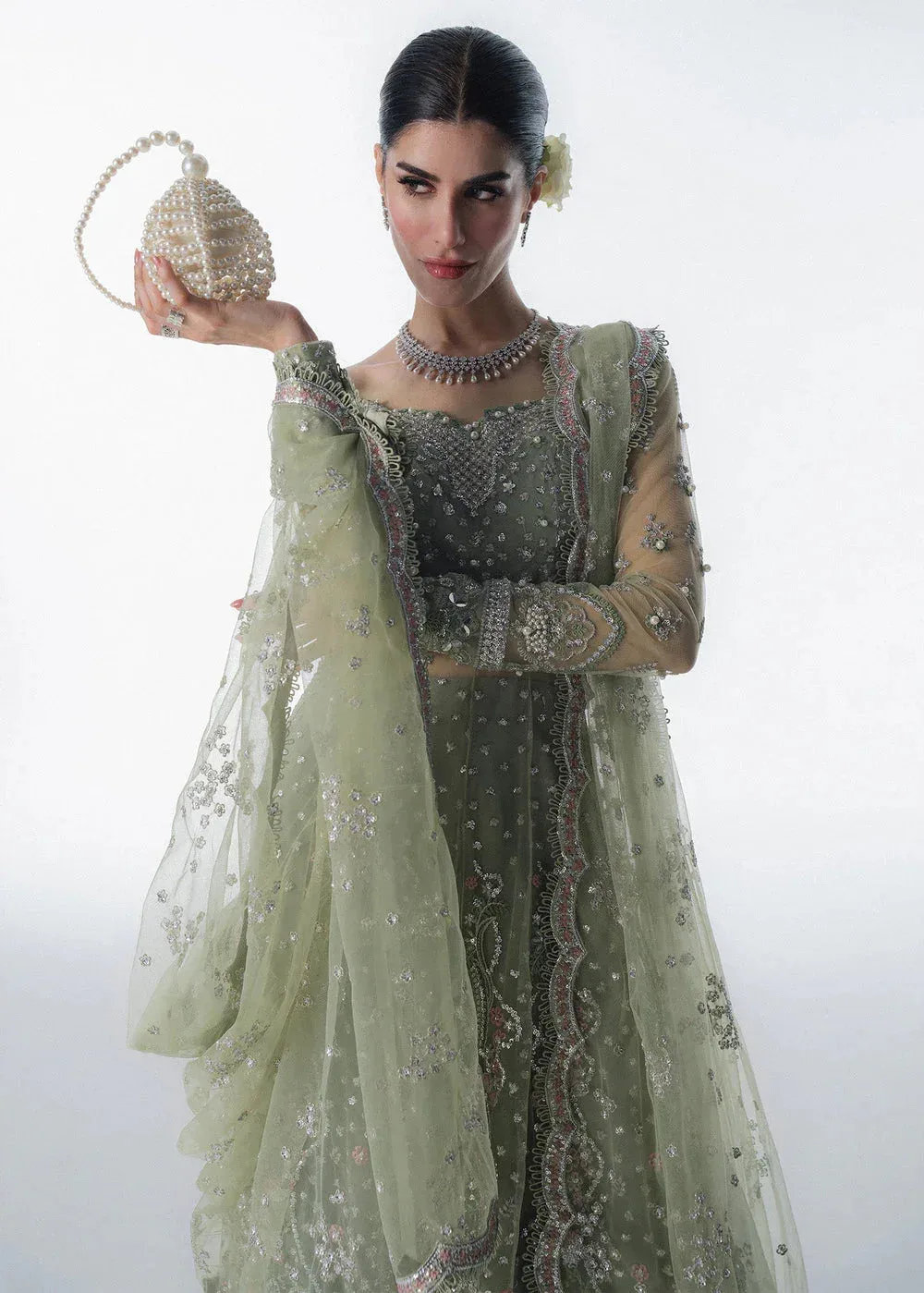 Sadaf Fawad Khan Festive 25 Mint Net – view 4 – Poshaq