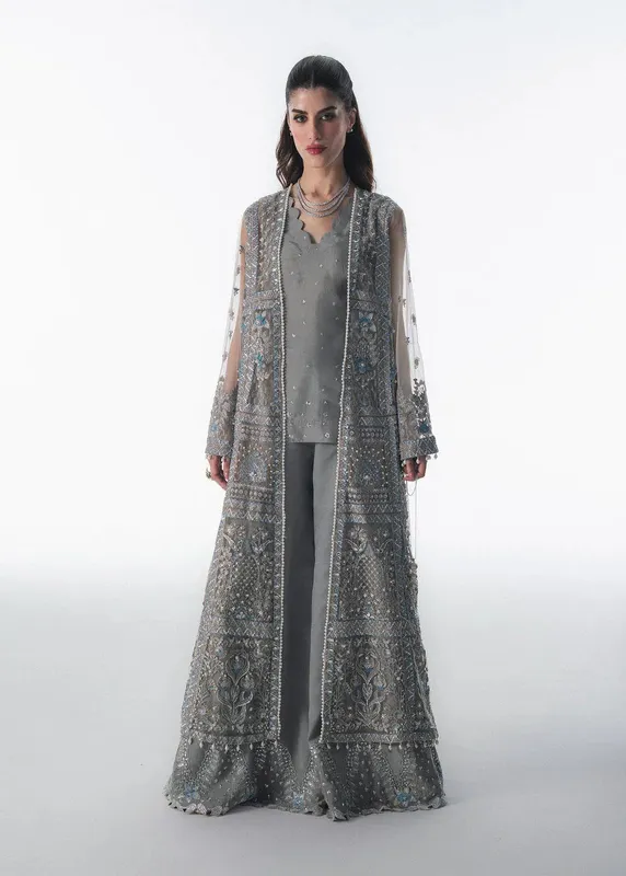 Sadaf Fawad Khan Festive 25 Grey Silk – view 1 – Poshaq