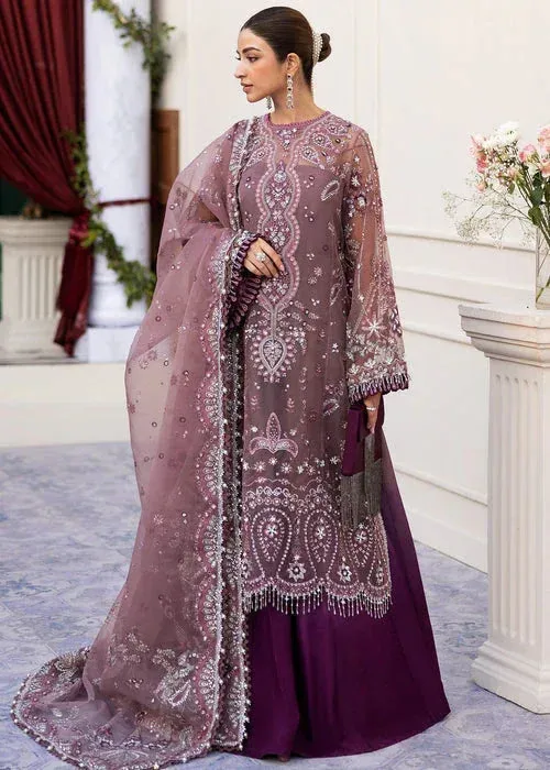 Sadaf Fawad Khan Wedding Festive 25 Plum Organza – view 1 – Poshaq