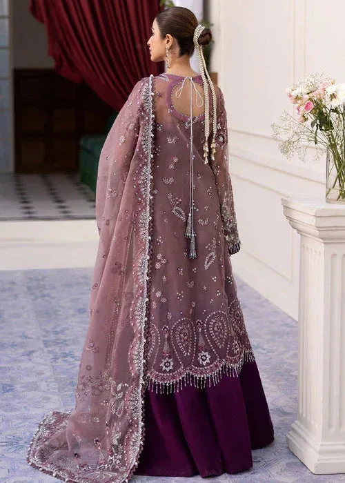 Sadaf Fawad Khan Wedding Festive 25 Plum Organza – view 2 – Poshaq