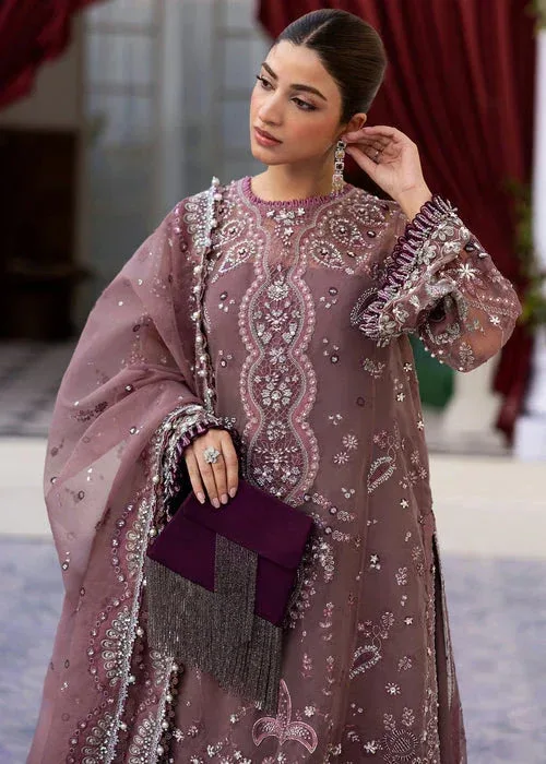 Sadaf Fawad Khan Wedding Festive 25 Plum Organza – view 3 – Poshaq