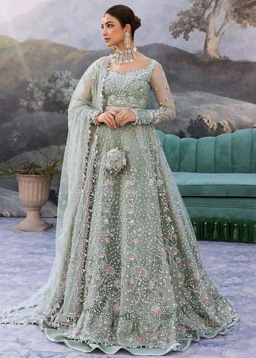 Sadaf Fawad Khan Wedding Festive 25 Mint Net – view 1 – Poshaq