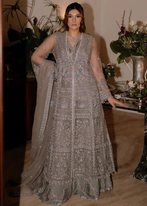 Sadaf Fawad Khan Wedding Festive 25 Grey Silk – view 2 – Poshaq