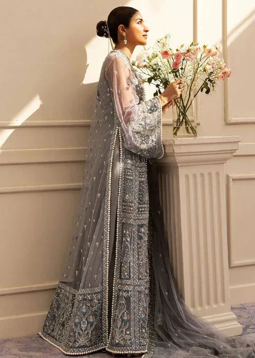 Sadaf Fawad Khan Wedding Festive 25 Grey Silk – view 3 – Poshaq