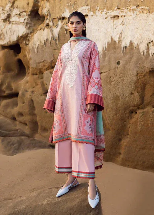 Sadaf Fawad Khan Siraa Lawn 25 Pink Organza – view 1 – Poshaq