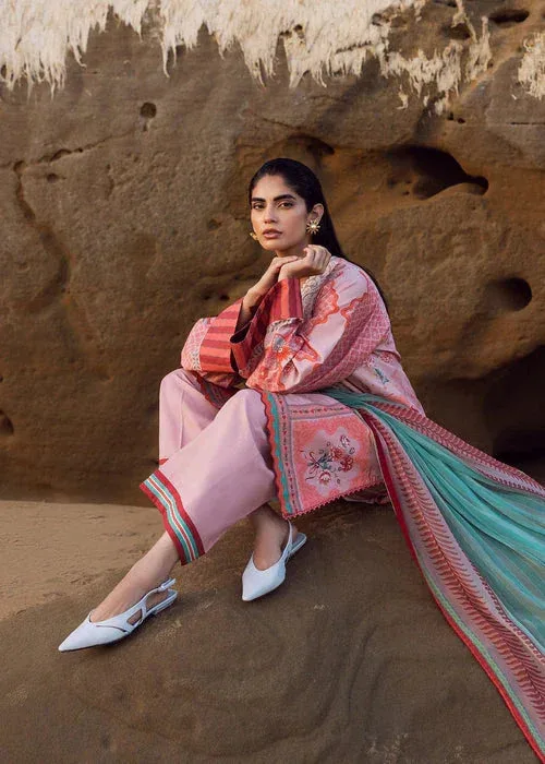 Sadaf Fawad Khan Siraa Lawn 25 Pink Organza – view 5 – Poshaq