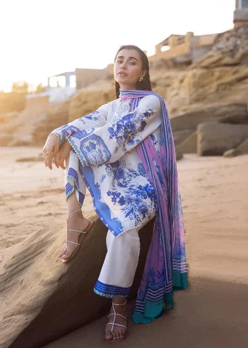 Sadaf Fawad Khan Siraa Lawn 25 White Organza – view 5 – Poshaq