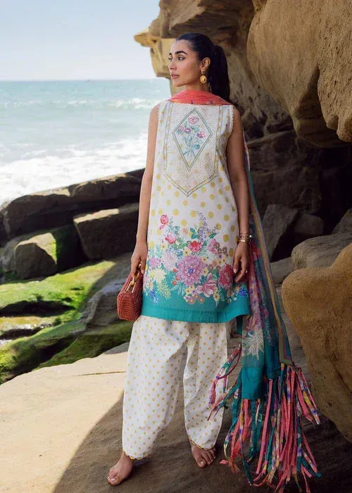 Sadaf Fawad Khan Siraa Lawn 25 Off White Organza – view 1 – Poshaq
