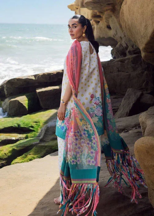 Sadaf Fawad Khan Siraa Lawn 25 Off White Organza – view 2 – Poshaq