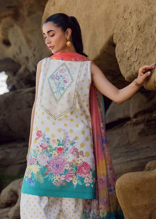 Sadaf Fawad Khan Siraa Lawn 25 Off White Organza – view 3 – Poshaq