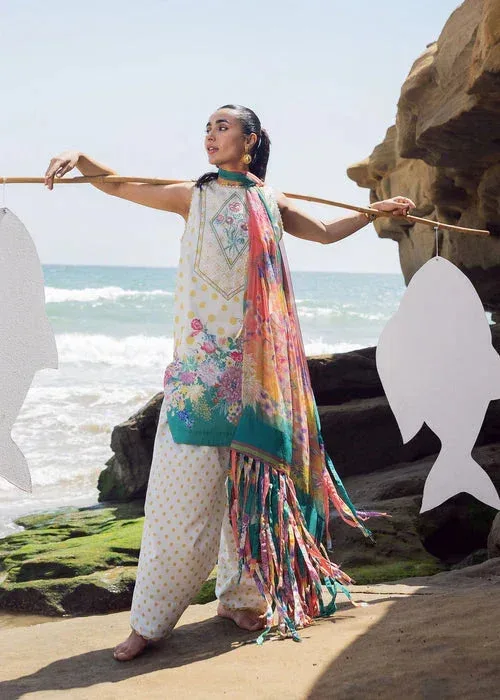 Sadaf Fawad Khan Siraa Lawn 25 Off White Organza – view 4 – Poshaq