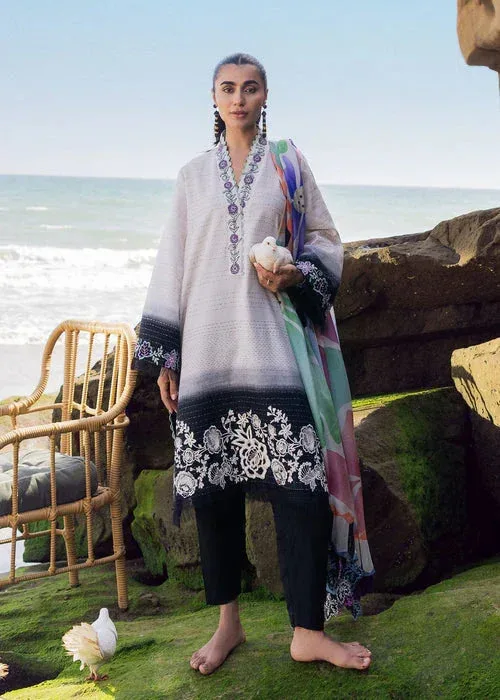 Sadaf Fawad Khan Siraa Lawn 25 Black Organza – view 1 – Poshaq