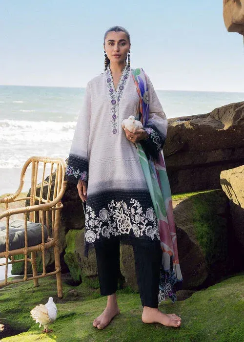 Sadaf Fawad Khan Siraa Lawn 25 Black Organza – view 1 – Poshaq