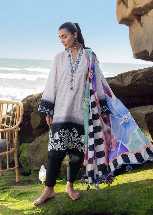Sadaf Fawad Khan Siraa Lawn 25 Black Organza – view 4 – Poshaq