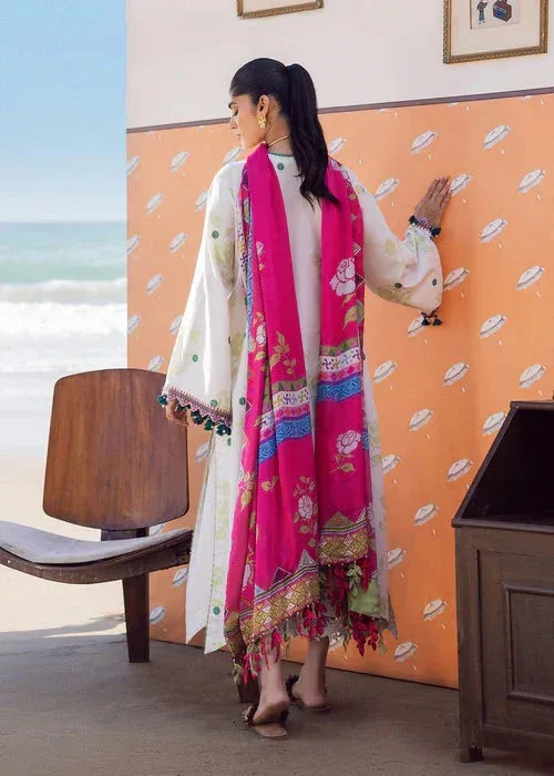 Sadaf Fawad Khan Siraa Lawn 25 White Organza – view 2 – Poshaq