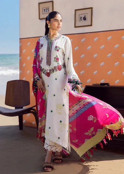 Sadaf Fawad Khan Siraa Lawn 25 White Organza – view 3 – Poshaq