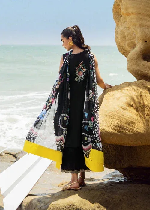 Sadaf Fawad Khan Siraa Lawn 25 Black Organza – view 2 – Poshaq