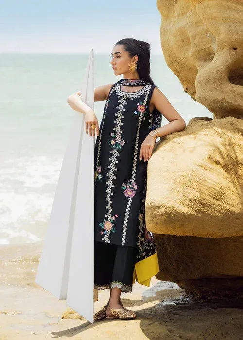 Sadaf Fawad Khan Siraa Lawn 25 Black Organza – view 5 – Poshaq