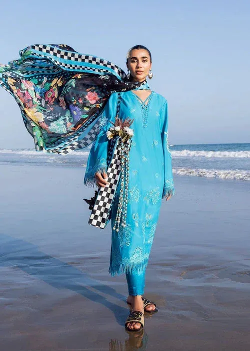 Sadaf Fawad Khan Siraa Lawn 25 Sea Green Cambric – view 1 – Poshaq