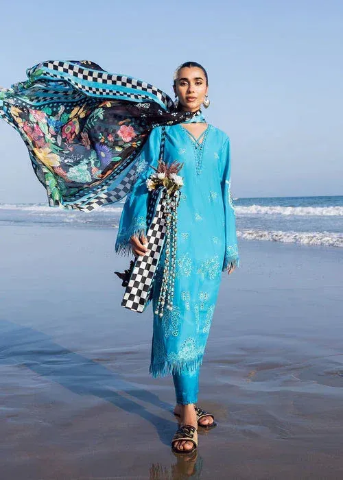 Sadaf Fawad Khan Siraa Lawn 25 Sea Green Cambric – view 1 – Poshaq