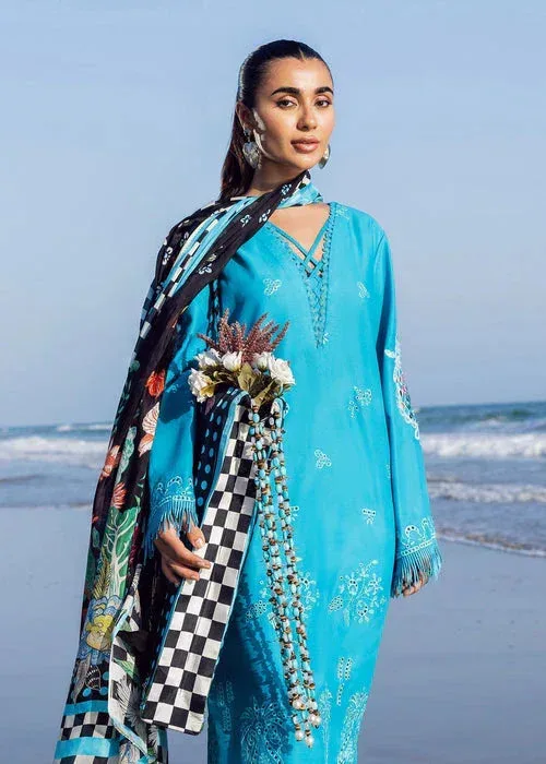 Sadaf Fawad Khan Siraa Lawn 25 Sea Green Cambric – view 3 – Poshaq
