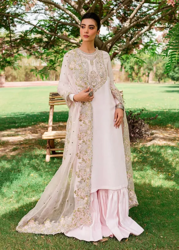 Sadaf Fawad Khan Zinnia Festive Formals Pink Raw Silk – view 1 – Poshaq